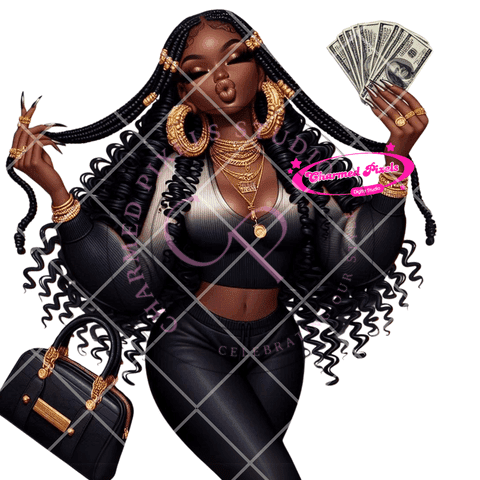 Hustle Bae Clipart Bundle - Empowering & Stylish Black Girl Boss Vibes