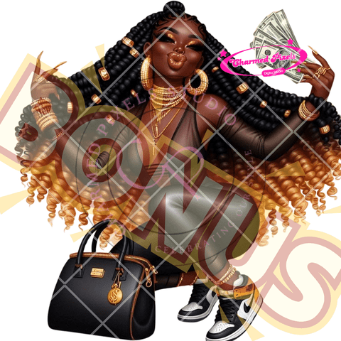 Hustle Bae Clipart Bundle - Empowering & Stylish Black Girl Boss Vibes