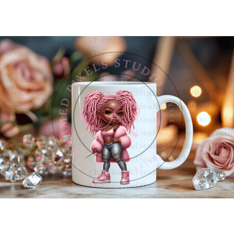 City Chic Chibi Girl Pink| Sublimation| PNG