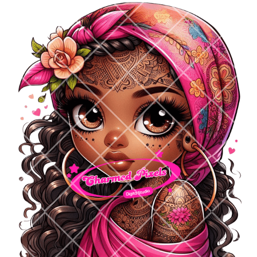 Chibi Goddess| African American Illustrations| African American clipart|Chibi Character Art