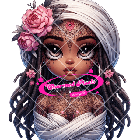 Chibi Goddess| African American Illustrations| African American clipart|Chibi Character Art