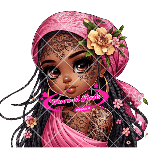 Chibi Goddess| African American Illustrations| African American clipart|Chibi Character Art