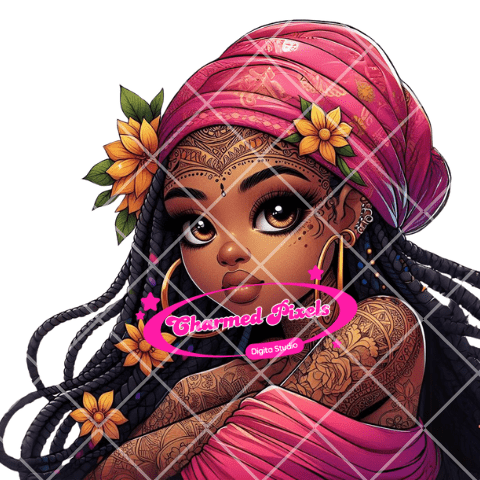 Chibi Goddess| African American Illustrations| African American clipart|Chibi Character Art