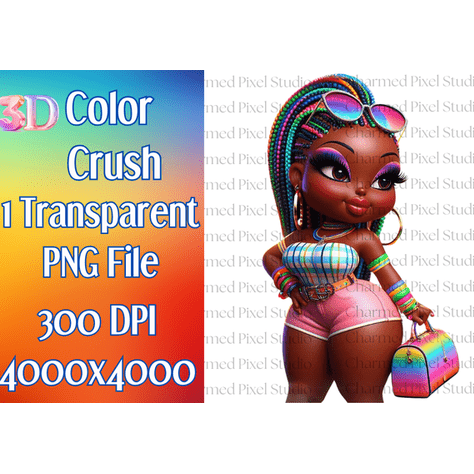 Color Crush Clipart| Sublimation| 3D CLIPART