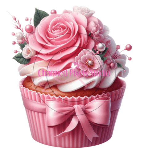 Blushing Winter Cupcake Bundle - Digital Clipart