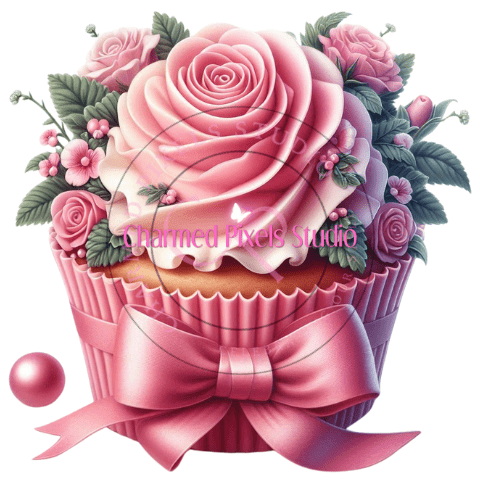 Blushing Winter Cupcake Bundle - Digital Clipart