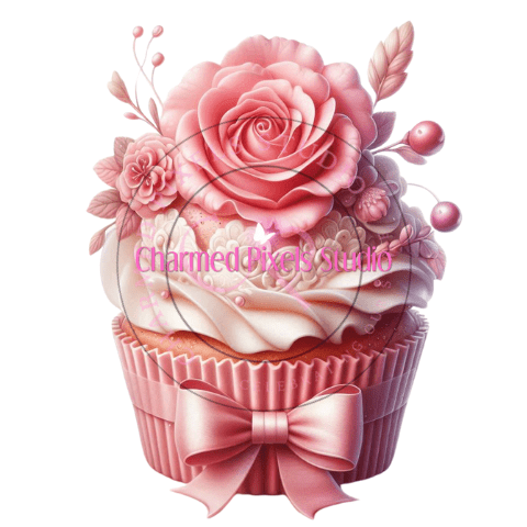 Blushing Winter Cupcake Bundle - Digital Clipart