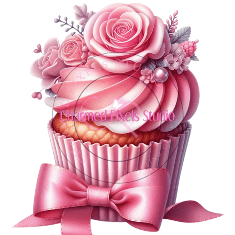 Blushing Winter Cupcake Bundle - Digital Clipart