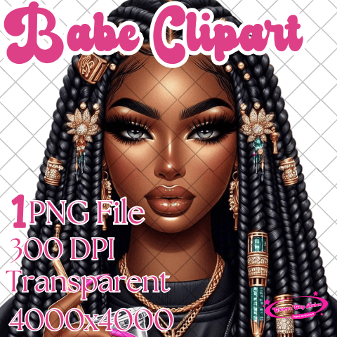 Fashion Girl Clipart| Sublimation| Hustle Babe| PNG