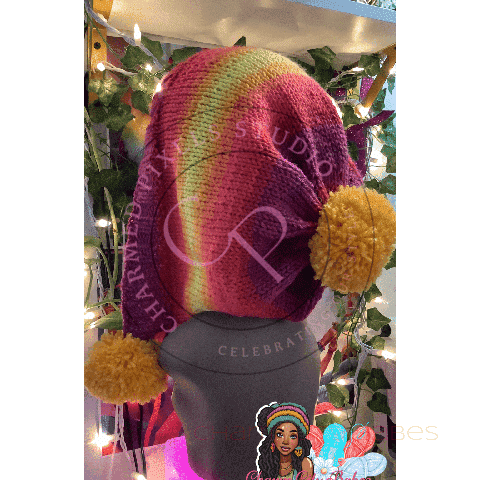 Knit Slouch Hat - Fruity Stripe