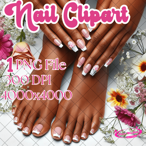 Nail Salon Art - Mani Pedi Floral