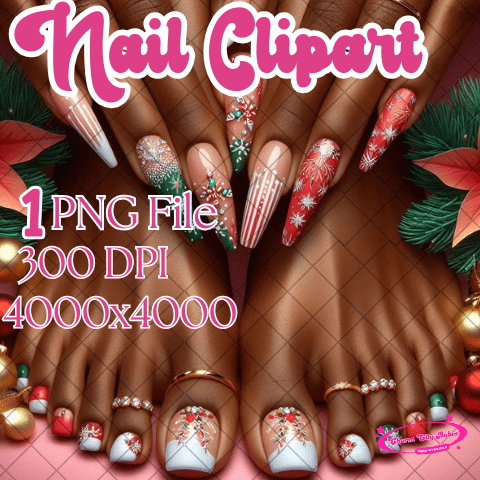 Nail Salon Art - Peppermint Joy Holiday Set