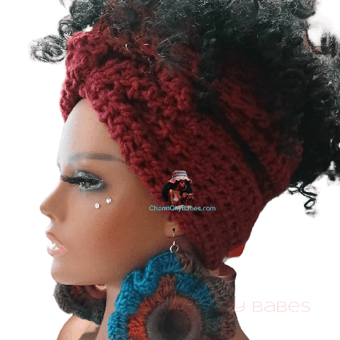 Crochet Headwrap ONLY - Wine