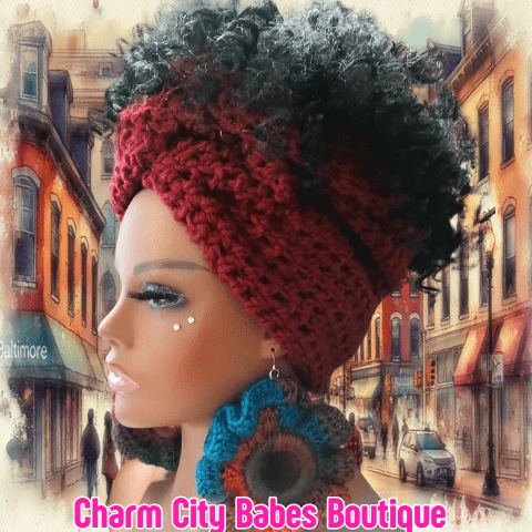 Crochet Headwrap ONLY - Wine